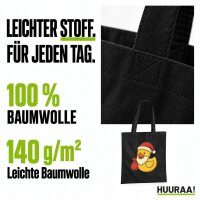 Jutebeutel Quietscheente Weihnachtsmann Gummiente 10 Liter