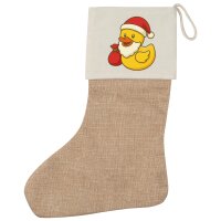 Weihnachtsstrumpf Quietscheente Weihnachtsmann Comic...