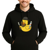 Unisex Hoodie Quietscheente Barbershop Comic Gummiente