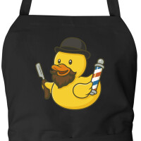 Schürze Quietscheente Barbershop Comic Gummiente mit...