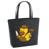 Filzshopper Quietscheente Schreinerei Comic Gummiente, 22...
