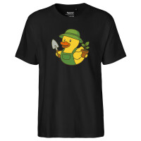 Herren T-Shirt Quietscheente Gartenbau Comic Gummiente