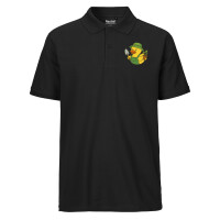 Herren Polo Shirt Quietscheente Gartenbau Comic Gummiente