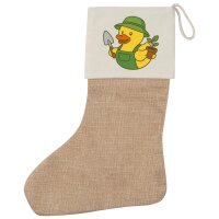 Weihnachtsstrumpf Quietscheente Gartenbau Comic Gummiente...