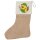 Weihnachtsstrumpf Quietscheente Gartenbau Comic Gummiente Beige Jute