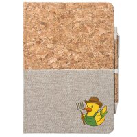 Notizbuch A5 Quietscheente Landwirtschaft Comic Gummiente...