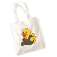 Jutebeutel Quietscheente Chef Comic Gummiente 10 Liter