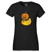 Damen T-Shirt Quietscheente Halloween Comic Gummiente