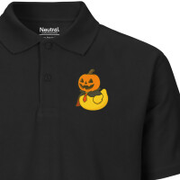 Herren Polo Shirt Quietscheente Halloween Comic Gummiente