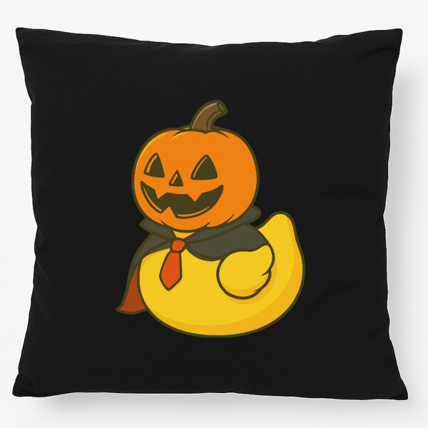 Kissen Quietscheente Halloween Comic Gummiente 40x40cm