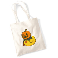 Jutebeutel Quietscheente Halloween Comic Gummiente 10 Liter