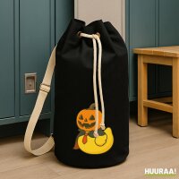 Seesack Quietscheente Halloween Comic Gummiente 20 Liter Black