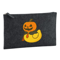 Kulturbeutel Quietscheente Halloween Comic Gummiente 1 Liter Charcoal