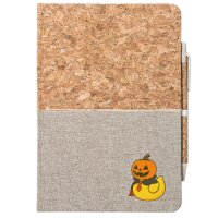 Notizbuch A5 Quietscheente Halloween Comic Gummiente 80...