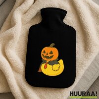 W&auml;rmflasche Quietscheente Halloween Comic Gummiente