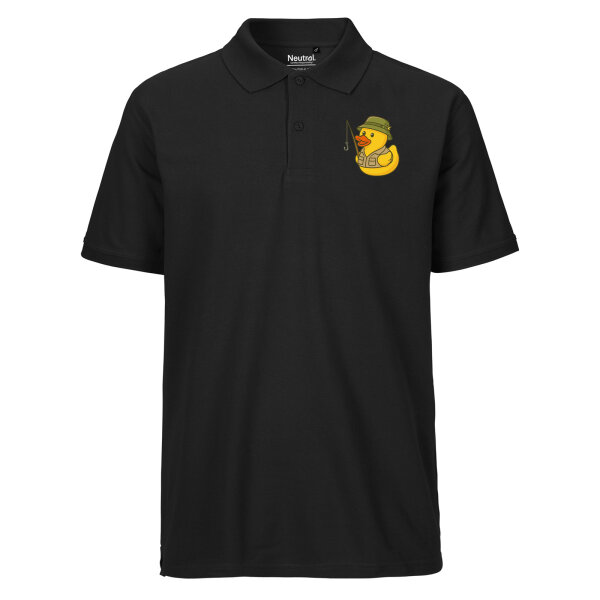 Herren Polo Shirt Quietscheente Angler Comic Gummiente