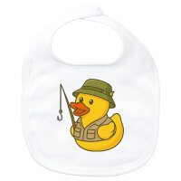 Baby Lätzchen Quietscheente Angler Comic Gummiente...