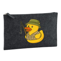 Kulturbeutel Quietscheente Angler Comic Gummiente 1 Liter...