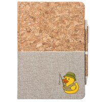 Notizbuch A5 Quietscheente Angler Comic Gummiente 80...