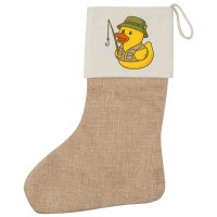 Weihnachtsstrumpf Quietscheente Angler Comic Gummiente...