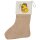 Weihnachtsstrumpf Quietscheente Angler Comic Gummiente Beige Jute