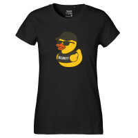 Damen T-Shirt Quietscheente Security Comic Gummiente