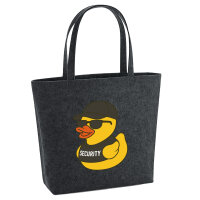 Filz Shopper Quietscheente Security Comic Gummiente 22 Liter