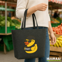 Filz Shopper Quietscheente Security Comic Gummiente 22 Liter