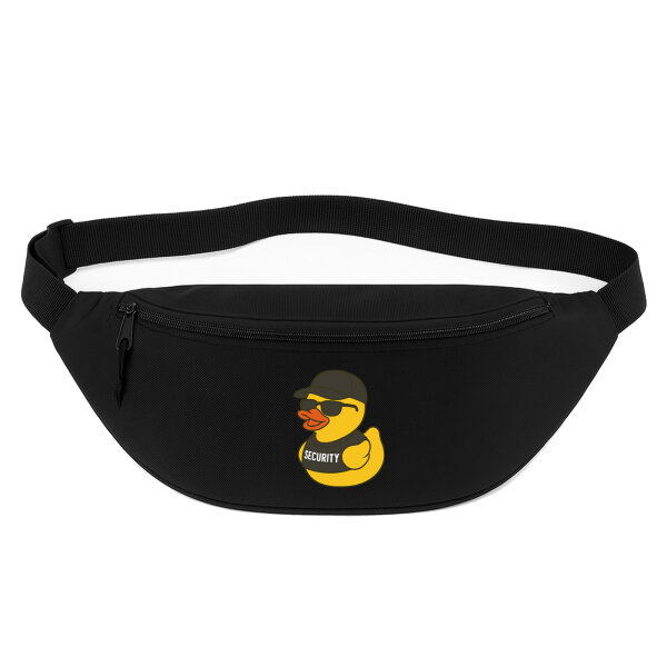 Bauchtasche Quietscheente Security Comic Gummiente 2,5 Liter Black