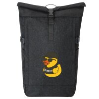 Kurierrucksack Quietscheente Security Comic Gummiente 30-44 Liter Black Melange