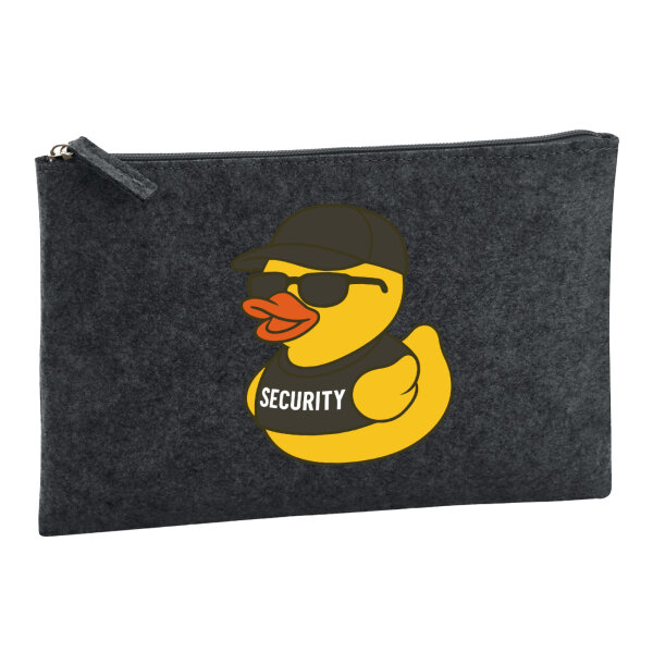 Kulturbeutel Quietscheente Security Comic Gummiente 1 Liter Charcoal