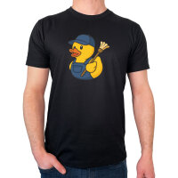 Herren T-Shirt Quietscheente Hausmeister Comic Gummiente