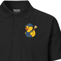 Herren Polo Shirt Quietscheente Hausmeister Comic Gummiente