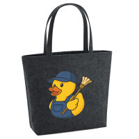 Filz Shopper Quietscheente Hausmeister Comic Gummiente 22...
