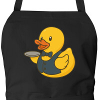 Schürze Quietscheente Gastronomie Comic Gummiente...