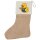 Weihnachtsstrumpf Quietscheente Gastronomie Comic Gummiente Beige Jute