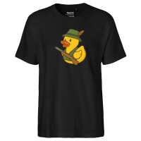 Herren T-Shirt Quietscheente Jäger Comic Gummiente