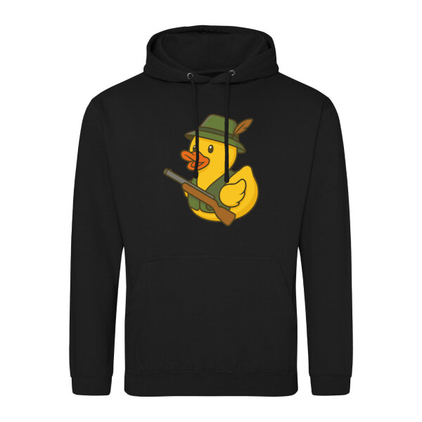 Unisex Hoodie Quietscheente Jäger Comic Gummiente