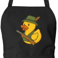 Schürze Quietscheente Jäger Comic Gummiente mit...