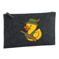 Kulturbeutel Quietscheente Jäger Comic Gummiente 1...