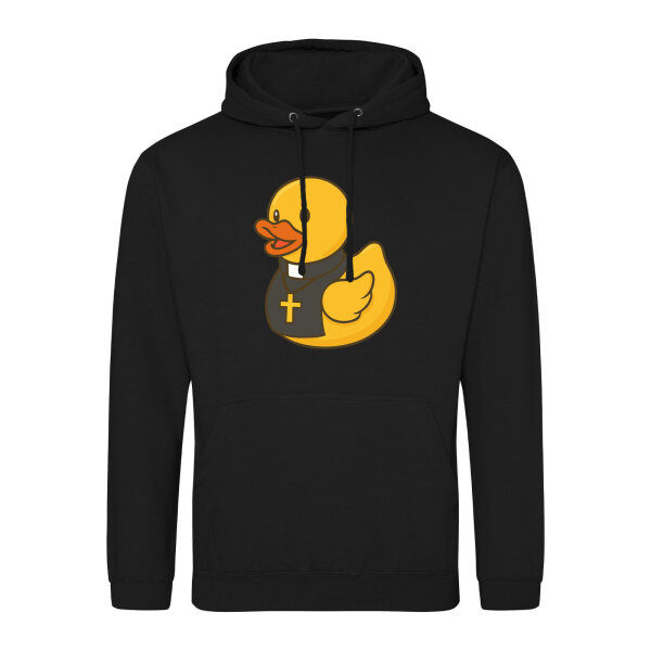 Unisex Hoodie Quietscheente Pfarrer Comic Gummiente