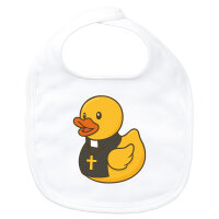 Baby Lätzchen Quietscheente Pfarrer Comic Gummiente...