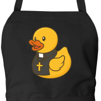 Schürze Quietscheente Pfarrer Comic Gummiente mit...