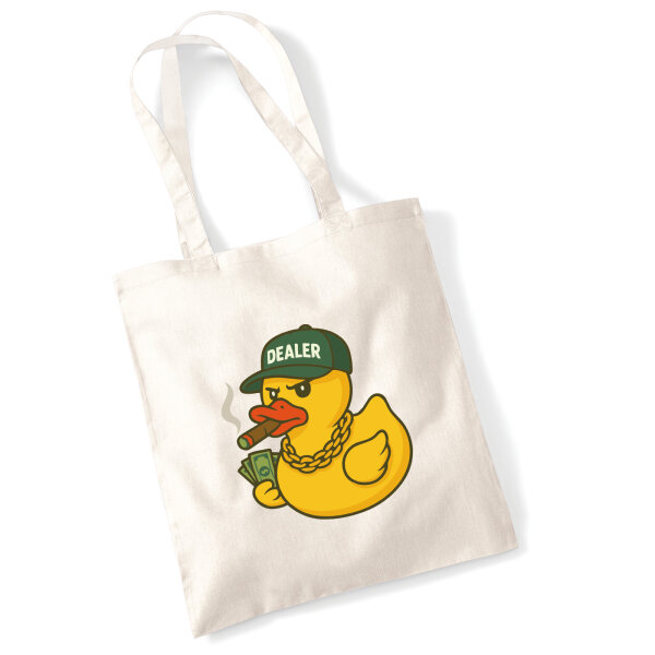 Jutebeutel Quietscheente Dealer Gummiente Händler 10 Liter