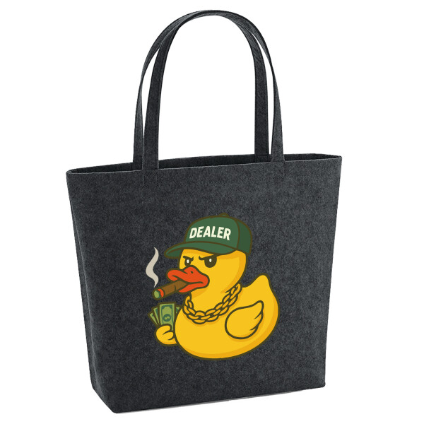 Filz Shopper Quietscheente Dealer Gummiente Händler 22 Liter