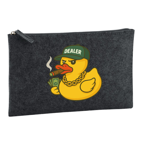 Kulturbeutel Quietscheente Dealer Gummiente Händler 1 Liter Charcoal