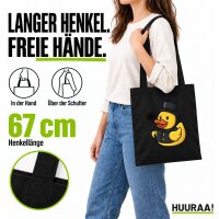 Jutebeutel Quietscheente Schornsteinfeger Gummiente 10 Liter