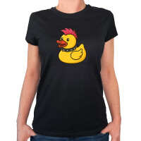 Damen T-Shirt Quietscheente Punk Gummiente Punker