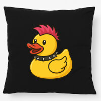 Kissen Quietscheente Punk Gummiente Punker 40x40cm