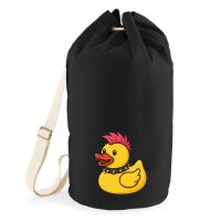 Seesack Quietscheente Punk Gummiente Punker 20 Liter Black